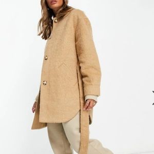 TOPSHOP Belted Longline Jacket